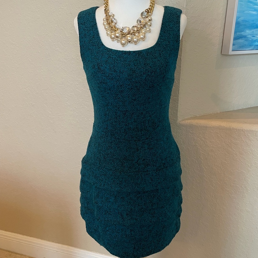 CHANEL Blue Textured Mini Dress 4